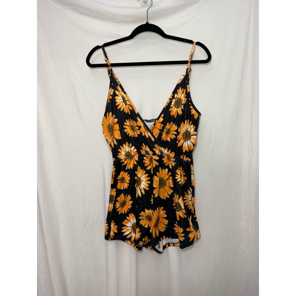 Women's SHEIN Romper Size M Sunflower Print